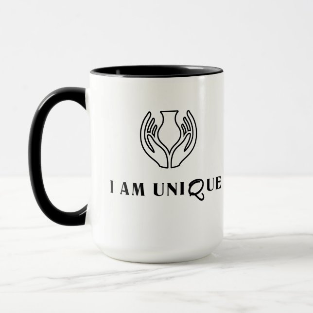 I AM UNIQUE Minimalist  Mug (Left)