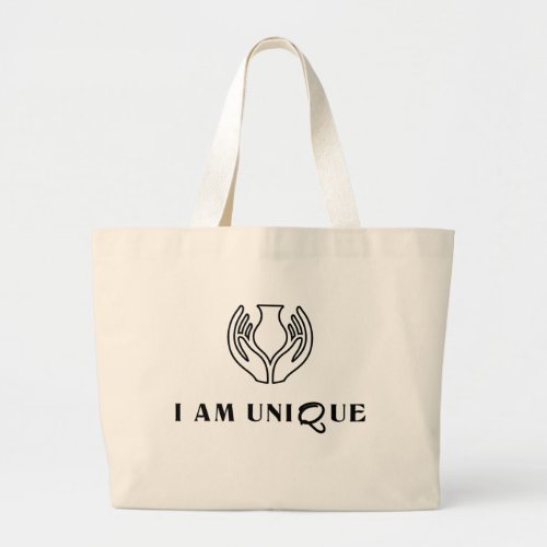 I AM UNIQUE Minimalist Tote Bag