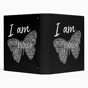 I Am Unique Strong Law of Attraction Positive Affi 3 Ring Binder