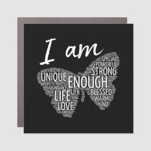 I Am Unique Strong Law of Attraction Positive Affi Car Magnet