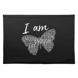I Am Unique Strong Law of Attraction Positive Affi Cloth Placemat