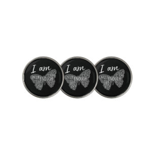 I Am Unique Strong Law of Attraction Positive Affi Golf Ball Marker