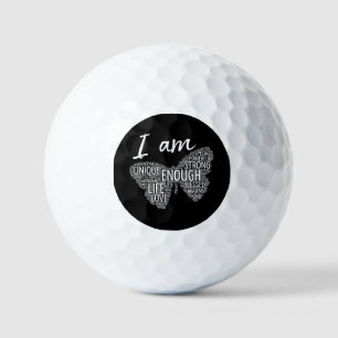 I Am Unique Strong Law of Attraction Positive Affi Golf Balls