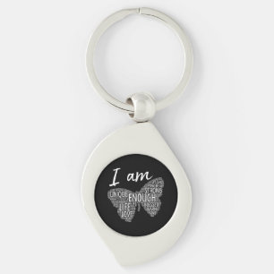 I Am Unique Strong Law of Attraction Positive Affi Keychain