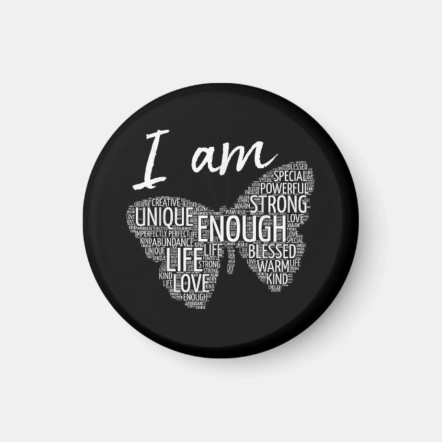 I Am Unique Strong Law of Attraction Positive Affi Magnet (Front)