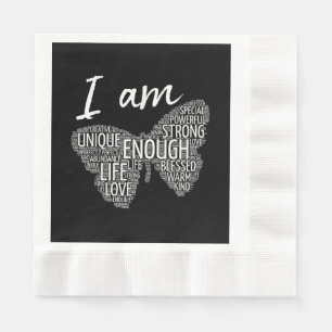 I Am Unique Strong Law of Attraction Positive Affi Napkins