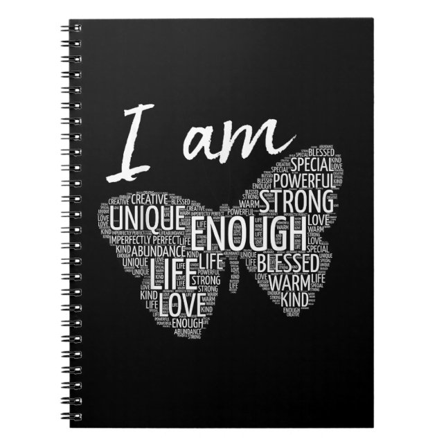 I Am Unique Strong Law of Attraction Positive Affi Notebook (Front)