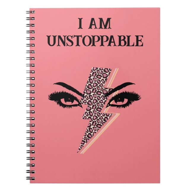 I Am Unstoppable Affirmation Notebook (Front)