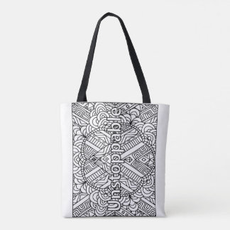 I AM Unstoppable- Color your own Tote Bag