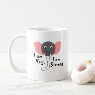 I am Veg I am Strong Baby Elephant For Kids