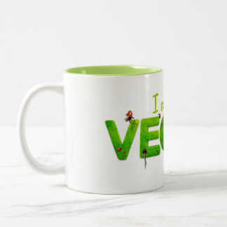 I am Vegan Golf Club Cover Two-Tone Coffee Mug