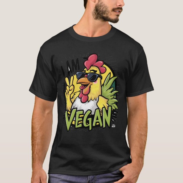 I AM VEGAN Mens Tshirt  (Front)
