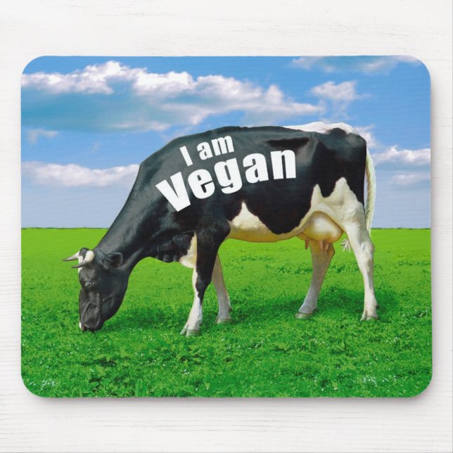 I am Vegan Mouse Pad (Front)