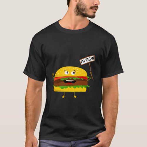 I Am Vegan _ Vegan Burger Patty _ World Vegan Day T_Shirt