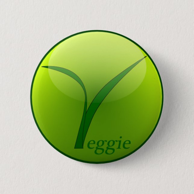 I am vegetarian pinback button (Front)