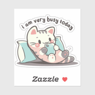 I am very busy today sticker