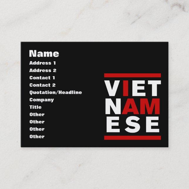 I AM VIETNAMESE BUSINESS CARD (Front)