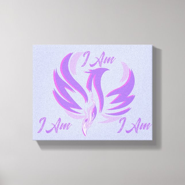 I Am Violet Flame Fire Bird Rising  Canvas Print (Front)