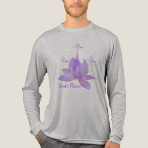 I Am Violet Flame With Lotus Tri-Blend Shirt