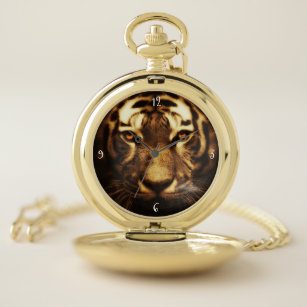 I Am Watching You Tiger Face Pocket Watch