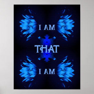 I Am Water Lily Lotus Abstract Inspirational Poster