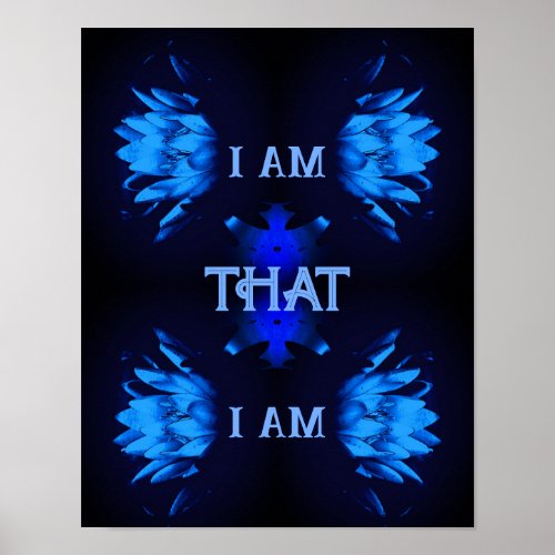 I Am Water Lily Lotus Abstract Inspirational Poster