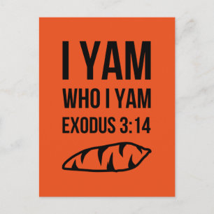 I Am Who I Am Exodus Humor Postcard