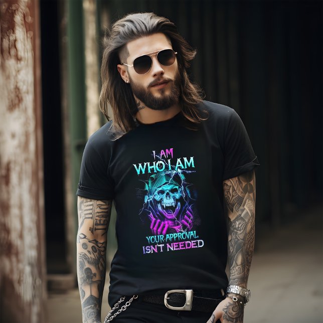I am Who I am Gothic Skeleton T-Shirt (Creator Uploaded)
