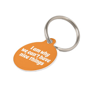 I am why we cant have nice things personalized pet ID tag