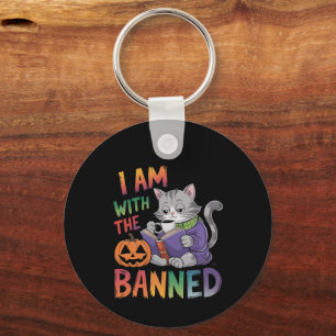 I Am With the Banned: Celebrate Banned Books Keychain