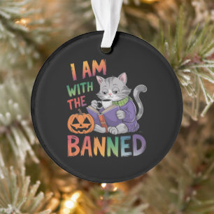 I Am With the Banned: Celebrate Banned Books Ornament