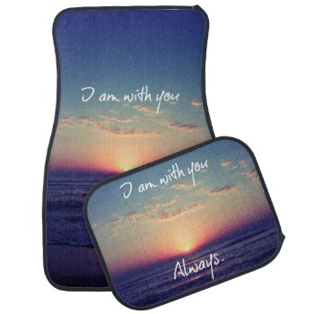 I Am With You Always Bible Verse Car Floor Mat by Christian_Quote at Zazzle