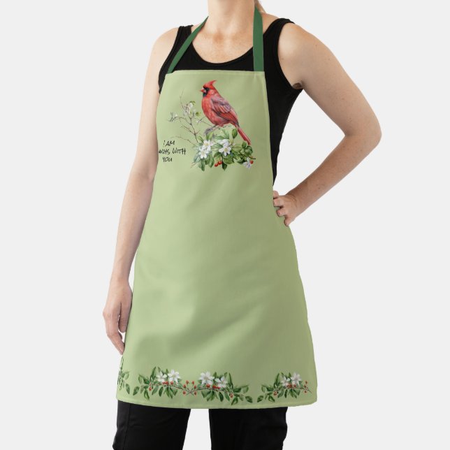 I am with you always Cardinal Bird Apron (Insitu)