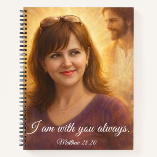 I Am With You Always Custom Photo Notebook
