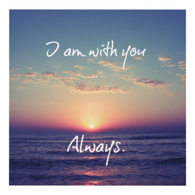 I Am with You Bible Verse Quote Panel Wall Art (Front)