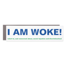 I Am Woke Bumper Car Magnet
