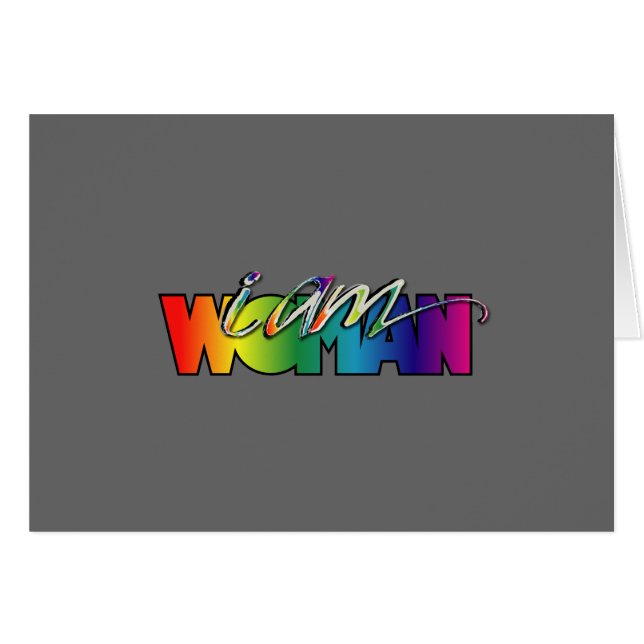 i am woman cards (Front Horizontal)