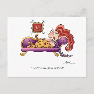 I AM WOMAN Postcard by April McCallum