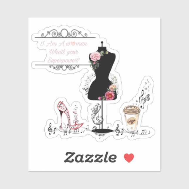 I AM WOMAN STICKER (Sheet)