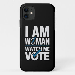 I Am Woman Watch Me Vote Vintage iPhone 11 Case