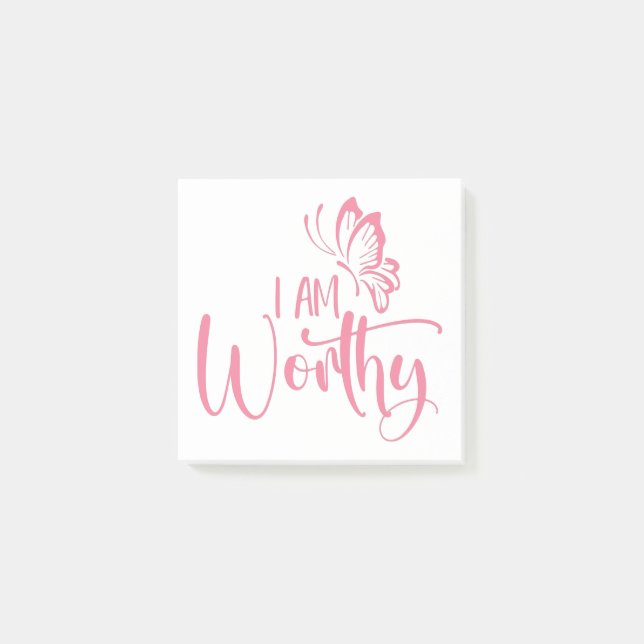 I Am Worthy Note Pad – Inspirational  (Front)