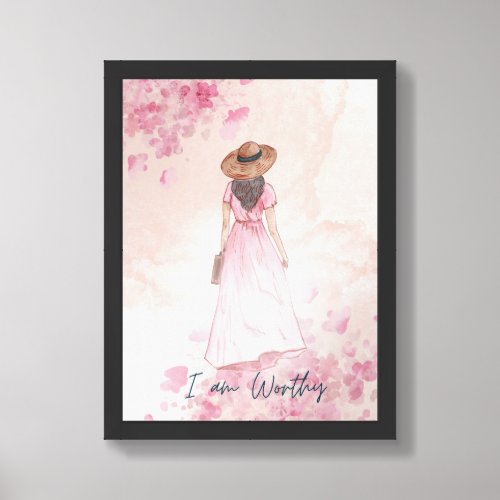 I am worthy woman framed art