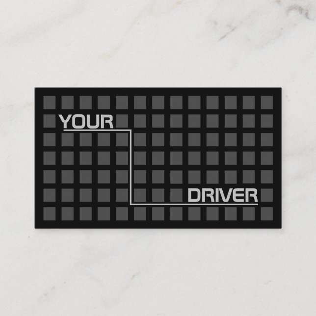 I am your driver as taxi driver or cabdriver business card (Front)