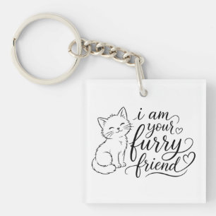 I Am Your Furry Friend Cute Pet Design Keychain