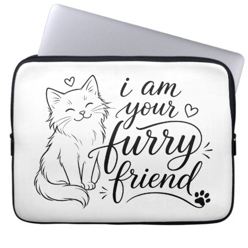 I Am Your Furry Friend Cute Pet Design Laptop Sleeve
