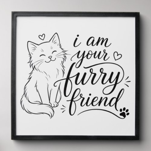 I Am Your Furry Friend Cute Pet Design Peel And Stick Photo Tile