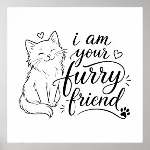 I Am Your Furry Friend Cute Pet Design Poster
