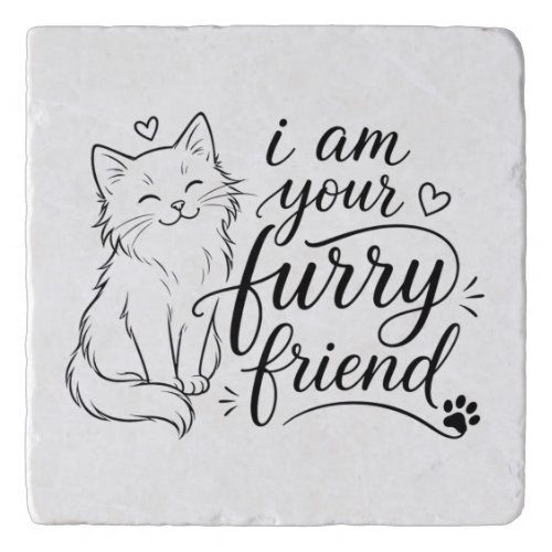 I Am Your Furry Friend Cute Pet Design Trivet