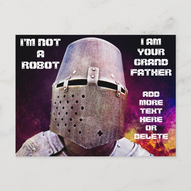 I AM YOUR GRANDFATHER funny customizable Postcard (Front)