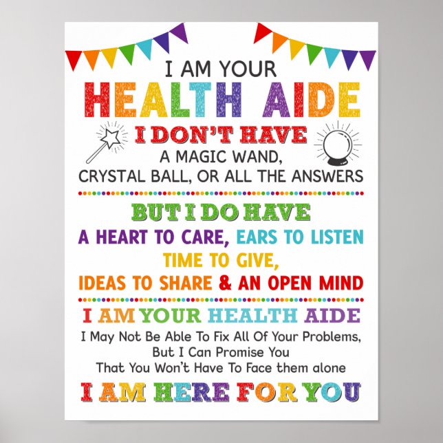 I Am Your Health Aide Poster (Front)
